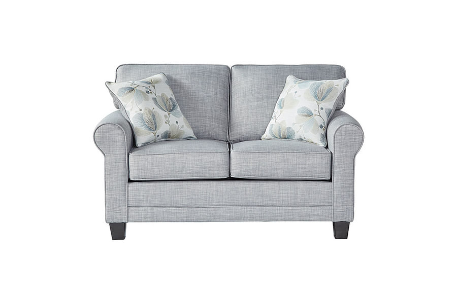 Ozark Sofa and Loveseat in Grey Linen Fabric